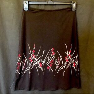 Skirt Black Floral Express S